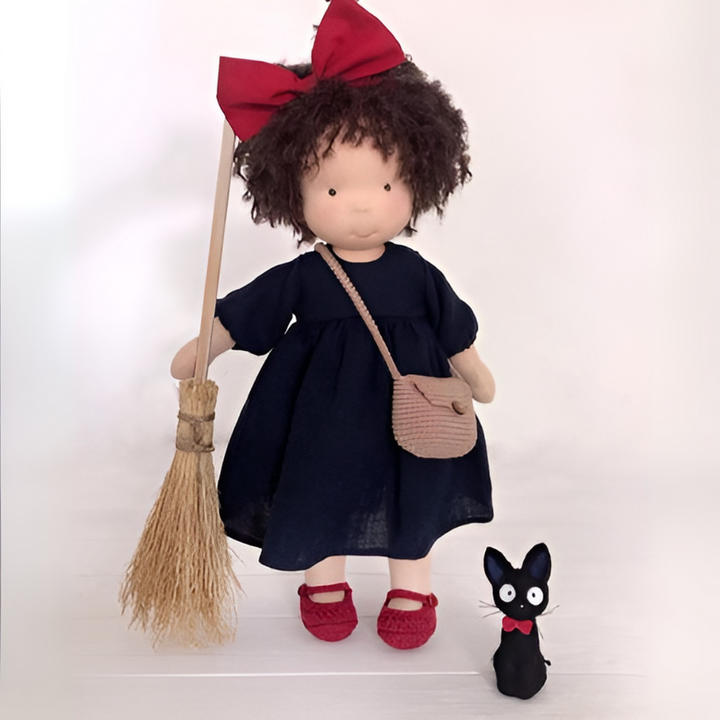 Children's handmade Waldorf doll, ideal for imaginative and educational play.