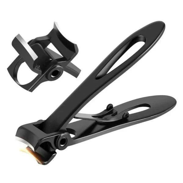 Heavy-duty nail clippers with sharp stainless steel blades, ergonomic anti-slip grip, and wide jaw for thick, hard nails.