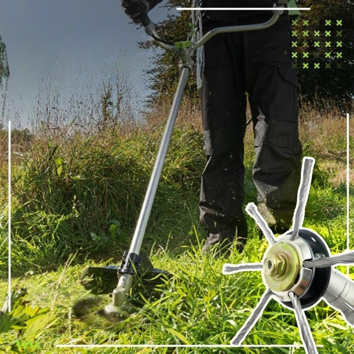 Upgrade your outdoor power equipment with this universal heavy-duty steel wire trimmer head for lawn care.