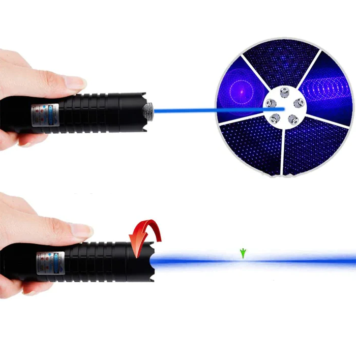 Unisex rechargeable laser flashlight, powerful for outdoor emergency & survival. Essential camping & hiking gear.