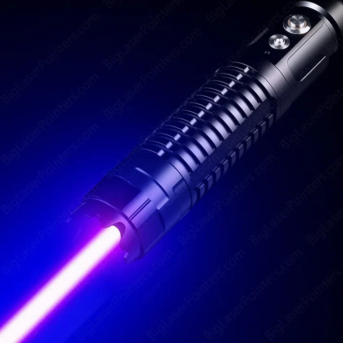 Rugged rechargeable laser flashlight, high-power for outdoor, camping, hiking, tactical, and survival use.