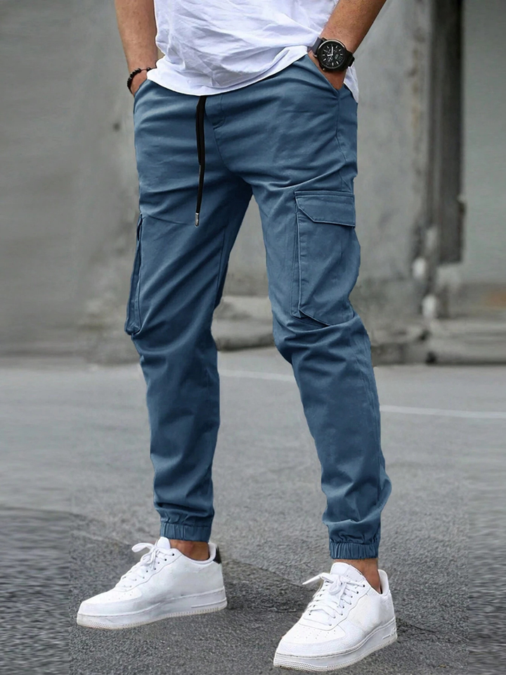 Stretch Fit Casual Trousers with Pockets