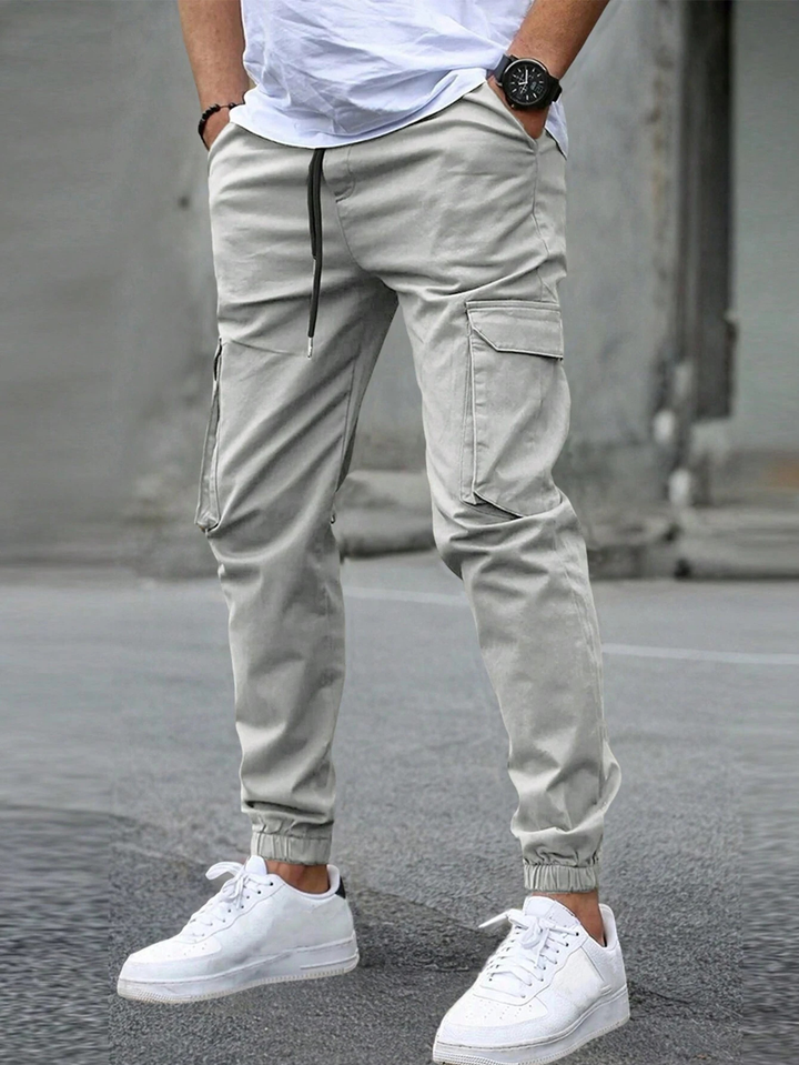Stretch Fit Casual Trousers with Pockets
