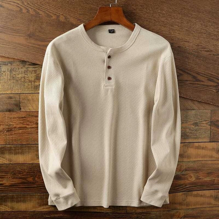 Men's Soft Cotton Henley Neck Shirt