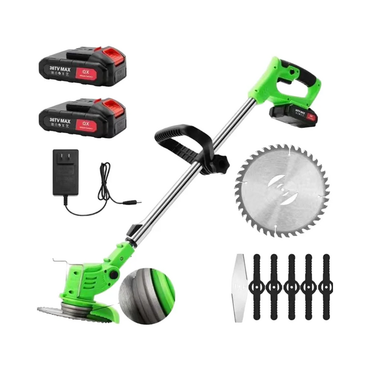 24V Cordless Grass Trimmer with Adjustable Head and Blades