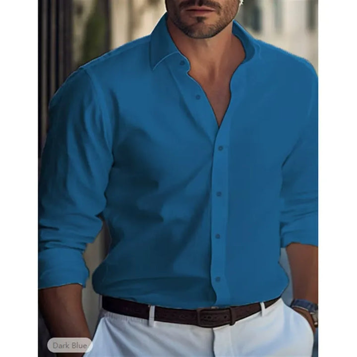 Men's Cotton Dress Shirt - Stylish Fit with Classic Collar