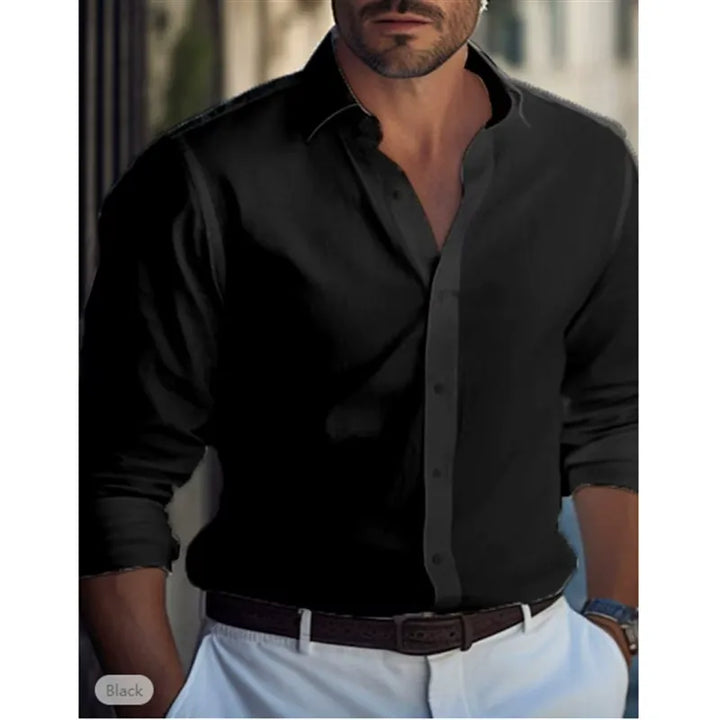 Men's Cotton Dress Shirt - Stylish Fit with Classic Collar