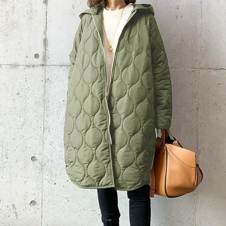 Women's Quilted Insulated Coat with Hood