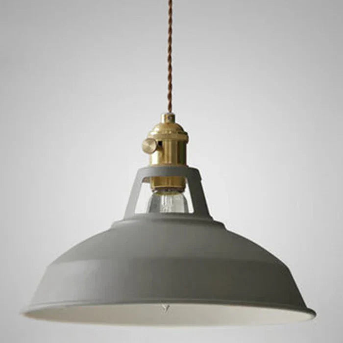 Industrial retro black metal pendant light for dining room decor.