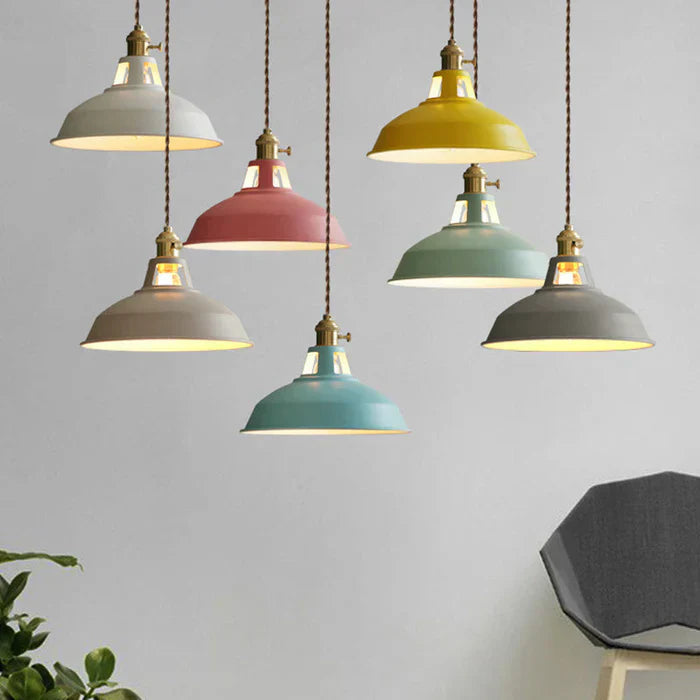 Dark metal industrial retro lamp, stylish ceiling lighting for any room.