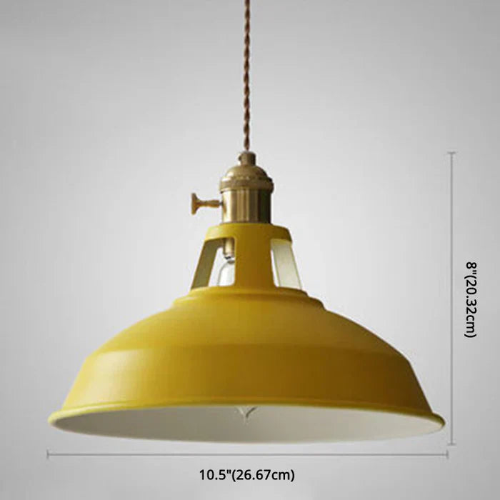 Metal industrial pendant light, IronGlow vintage style for modern homes.
