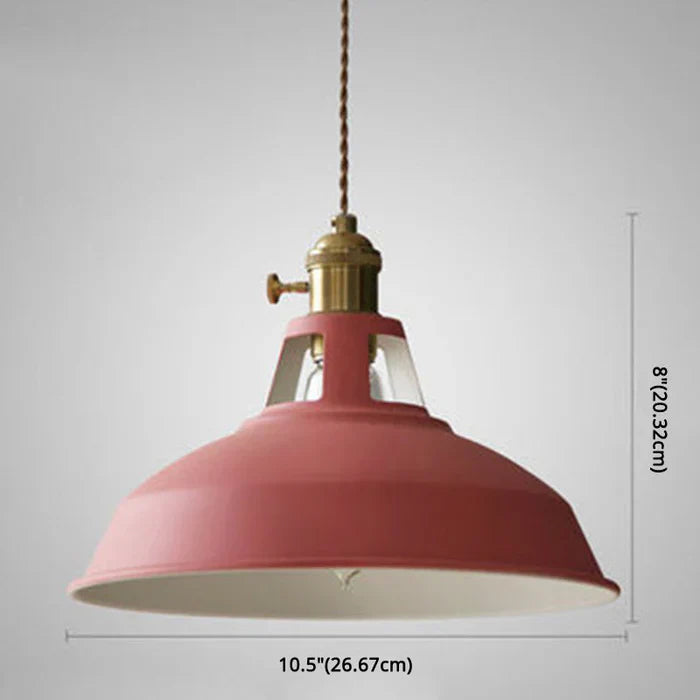 Industrial pendant light, retro design, metal construction for unique decor.
