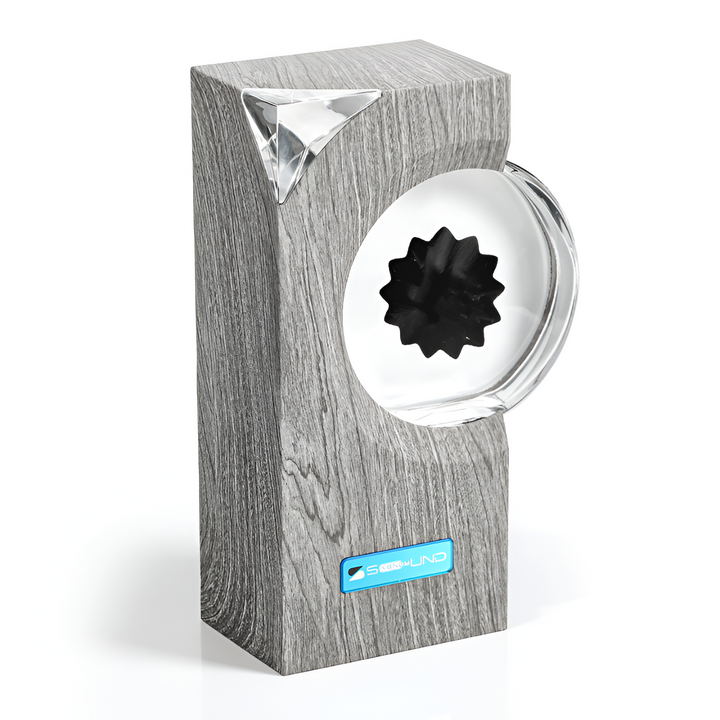 "Interactive ferrofluid sound visualizer with dynamic magnetic liquid display, ideal for music enthusiasts and artists."