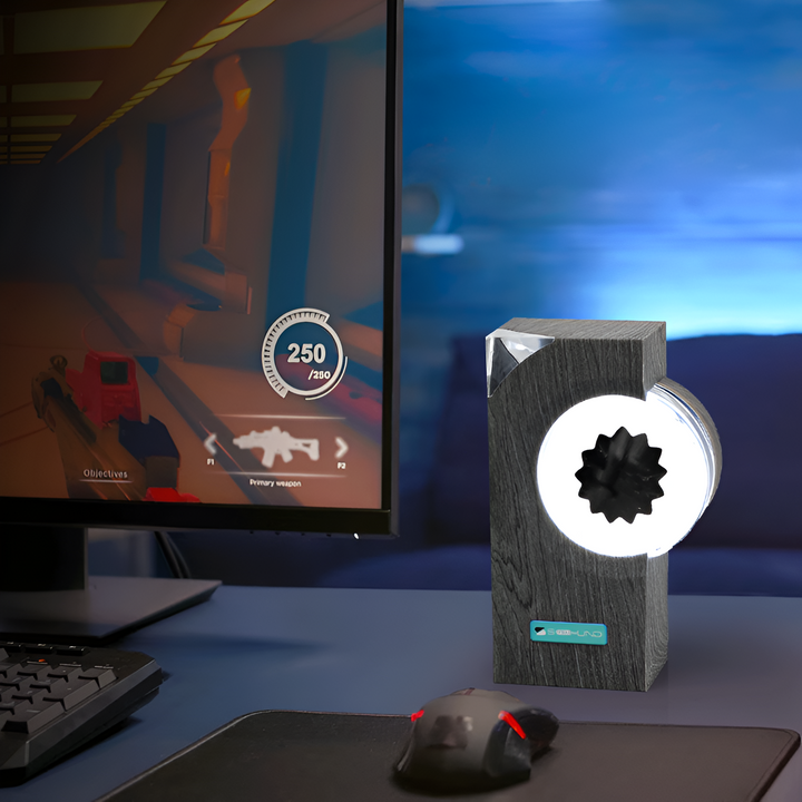 "Interactive ferrofluid sound visualizer with dynamic magnetic liquid display, ideal for music enthusiasts and artists."