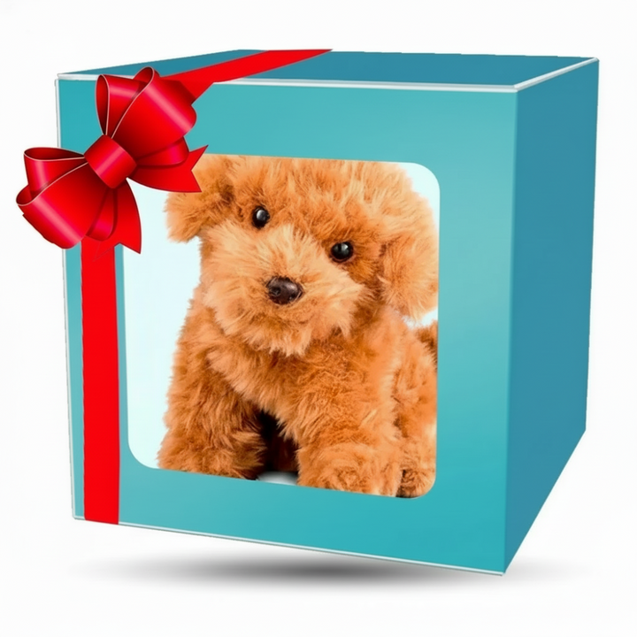 Soft interactive puppy plush, electronic pet for kids & adults, comforting animal companion.
