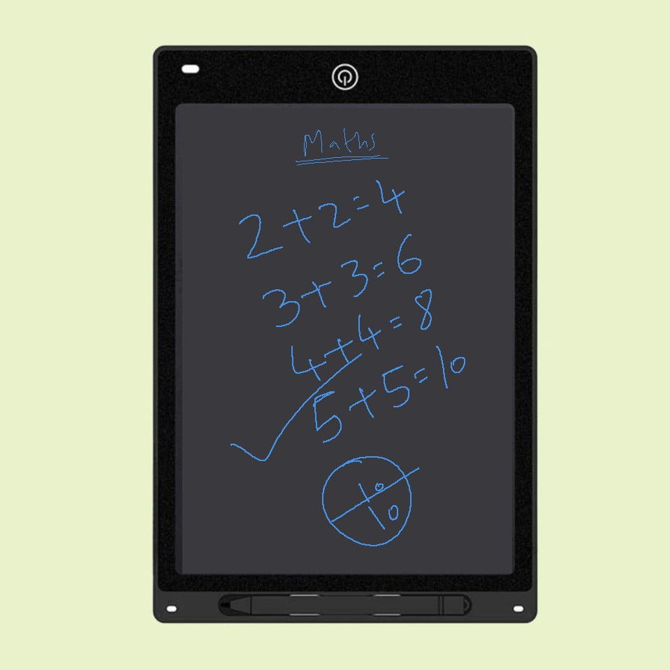 Children's 12-inch LCD writing tablet. Reusable drawing board, an engaging STEM toy for creative kids.