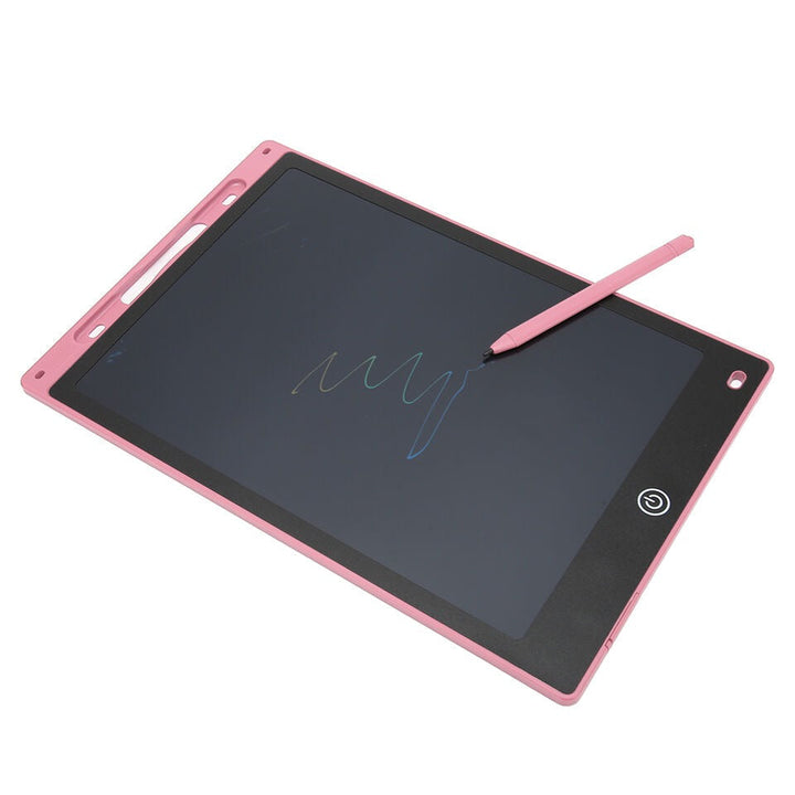 Gift for kids: 12-inch LCD writing & drawing tablet. Reusable, mess-free educational STEM toy for children.