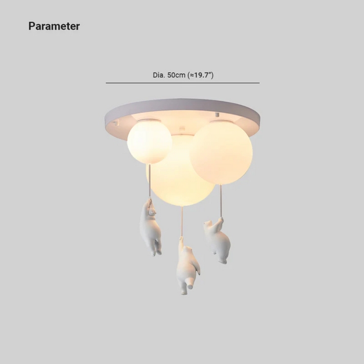 Enchanting bear balloon LED light, brings magic to any kids' room decor scheme.