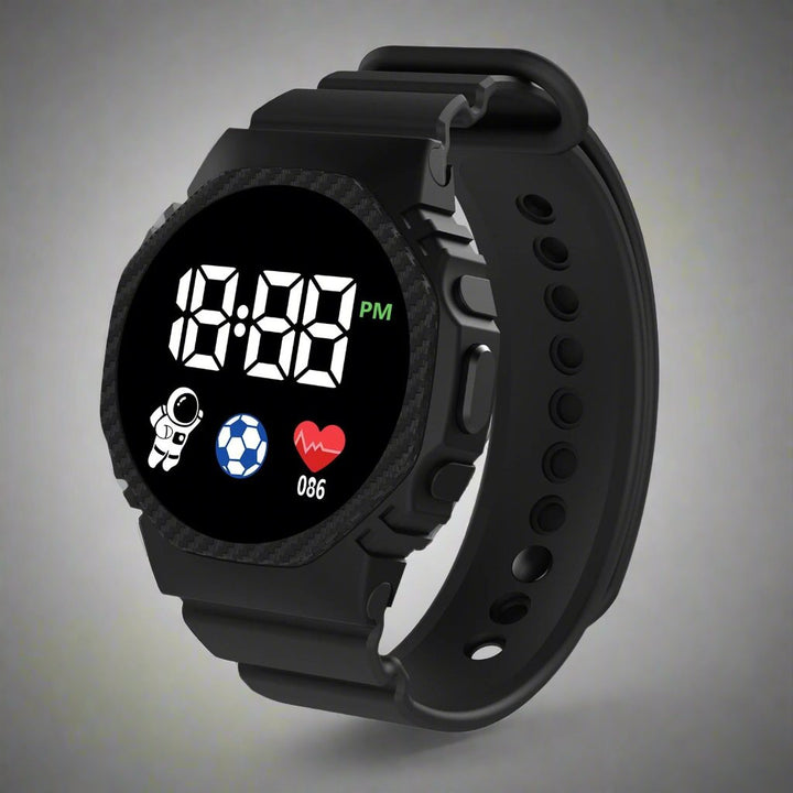 Easy-to-read kids' digital sports watch, waterproof & durable for active play, outdoor gear & daily use.