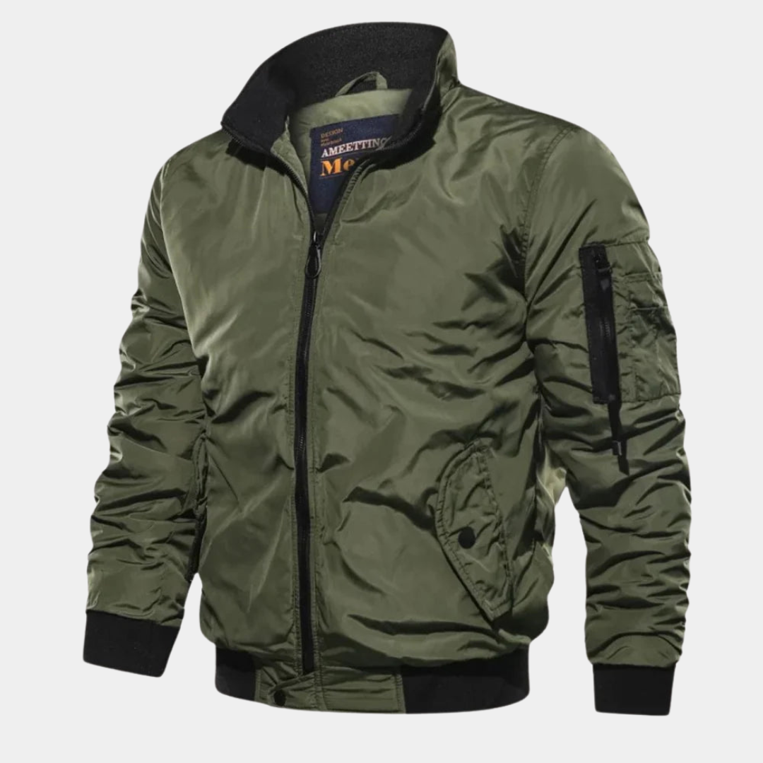 Durable Lars men's wind-resistant bomber jacket. Essential fall & winter outerwear for stylish, comfortable menswear.