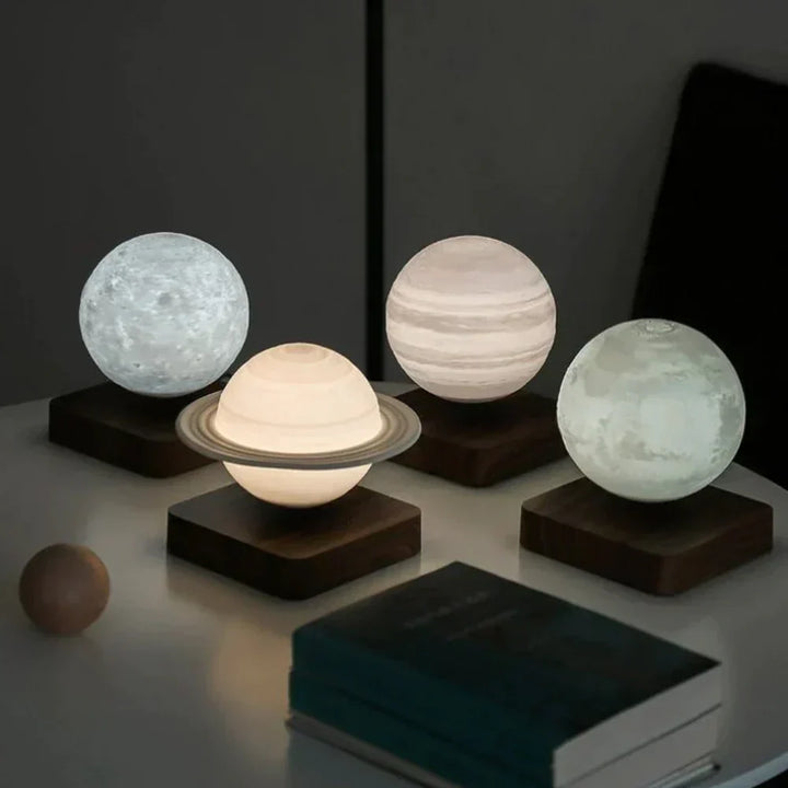 Unique levitating moon lamp, stunning floating lunar globe, a perfect gift idea for modern home decor.