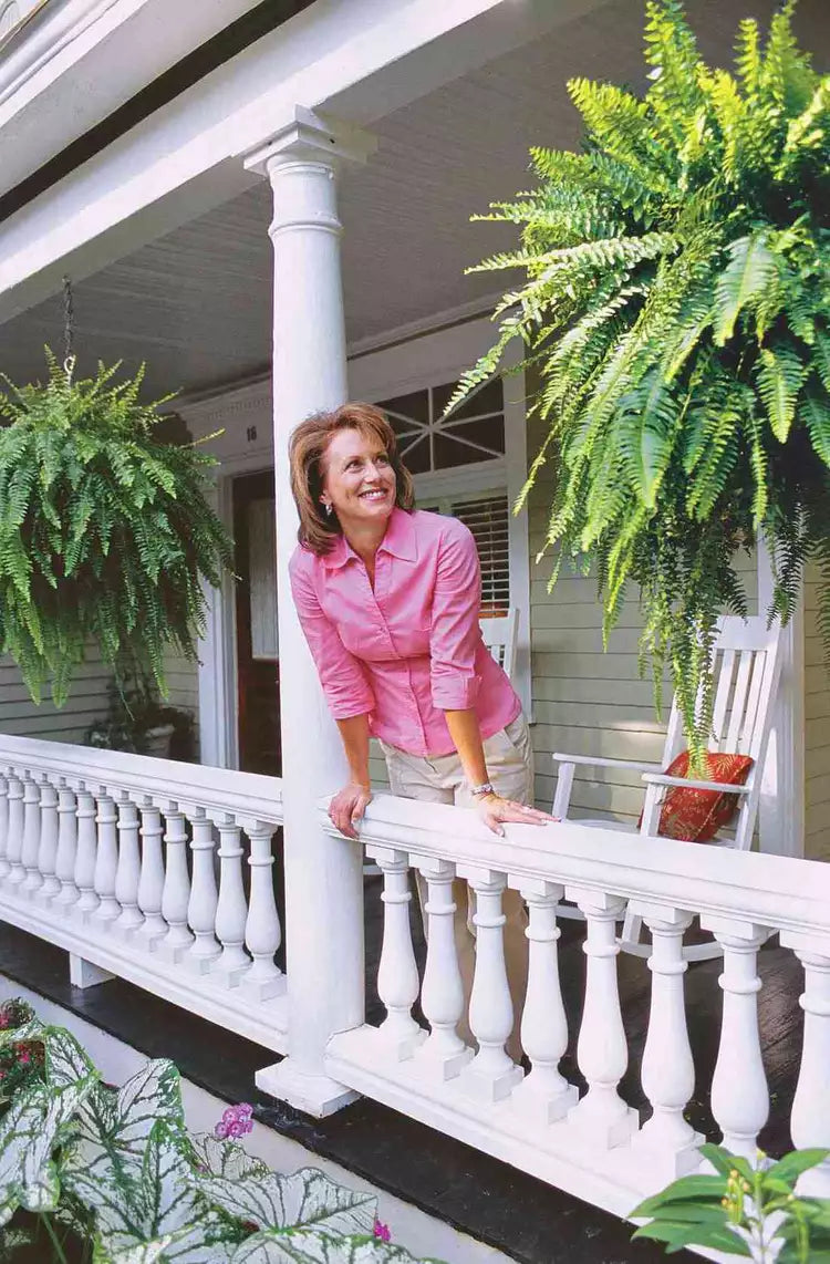 Lifelike, vibrant artificial Boston fern, UV-resistant, 18 lush branches, perfect for outdoor decor, low maintenance garden p