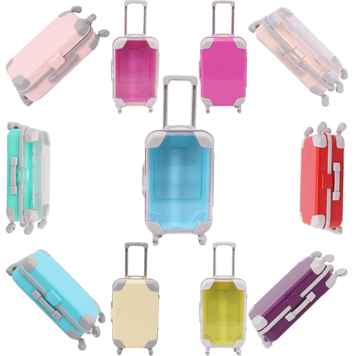 Lightweight 18-inch doll travel suitcase for imaginative children's pretend play & toy storage.