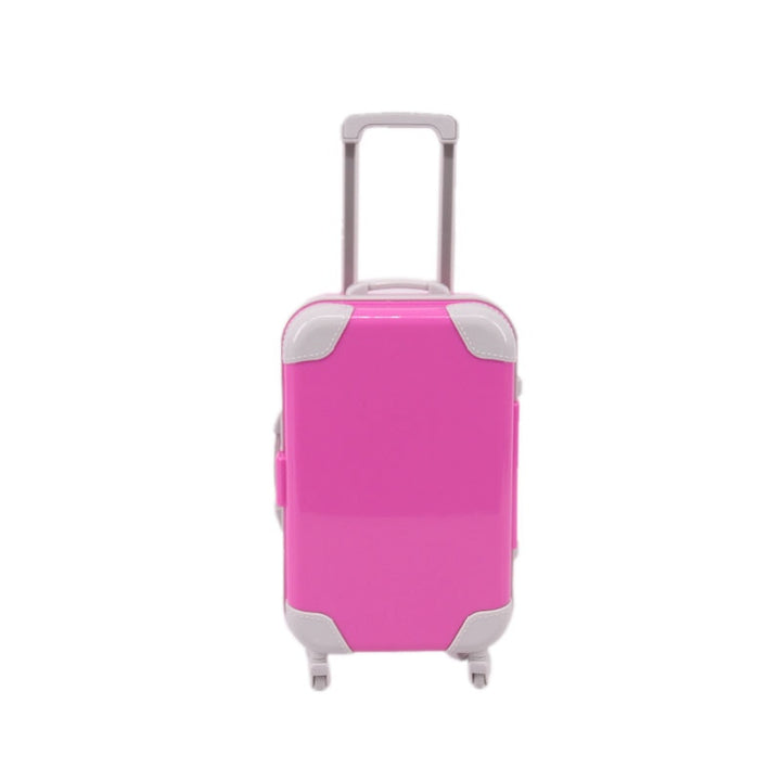 Children's mini luggage: a durable, lightweight 18-inch doll travel suitcase for creative play.