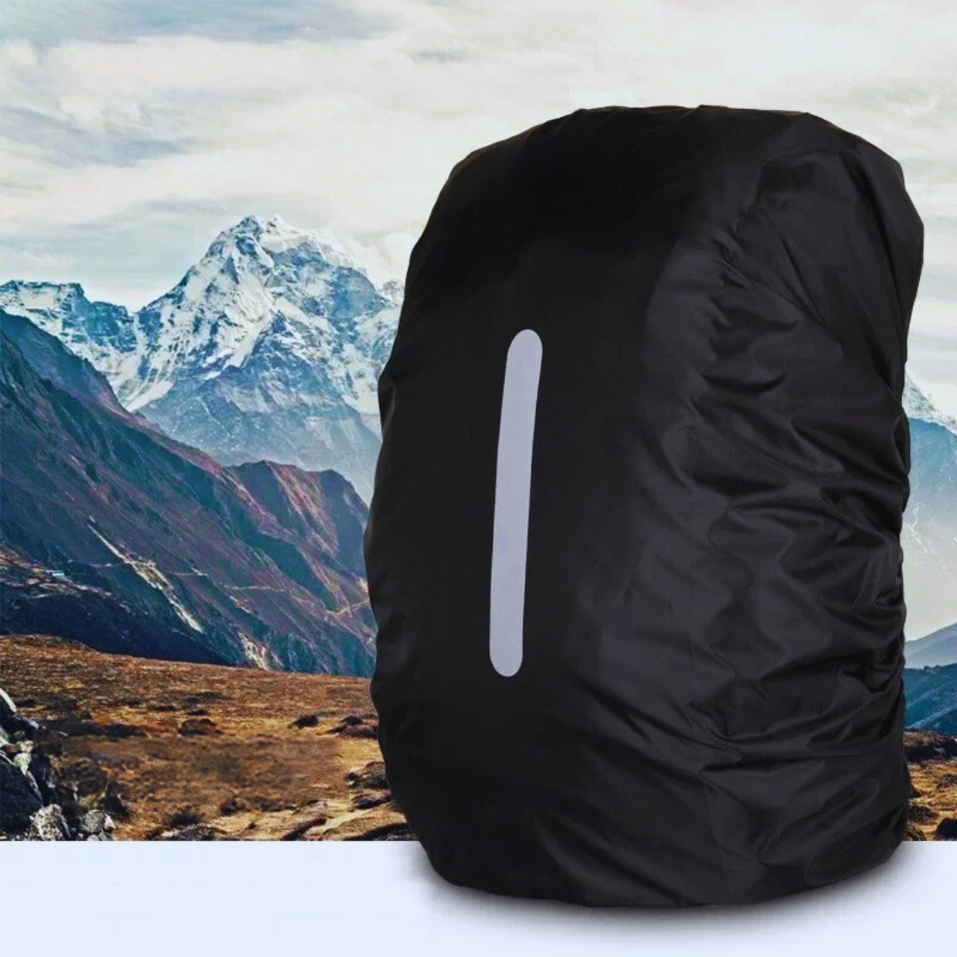 Versatile adjustable rain cover for backpacks, perfect for hiking, camping, and urban commuting in rain.