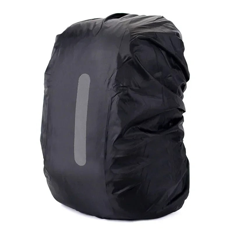 Reflective adjustable backpack rain cover ensures visibility & keeps your pack dry during outdoor adventures.