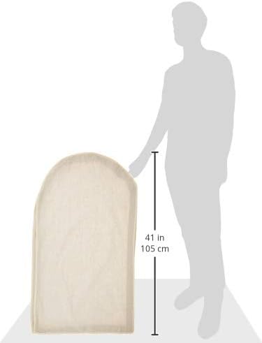 Durable linen garment bag offering dust-proof protection for suits, dresses, and clothing in closet storage.