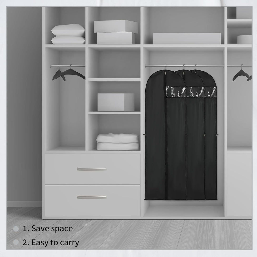 Keep cherished formal wear, dresses & suits dust-free with this extra-long 70-inch zippered garment bag.