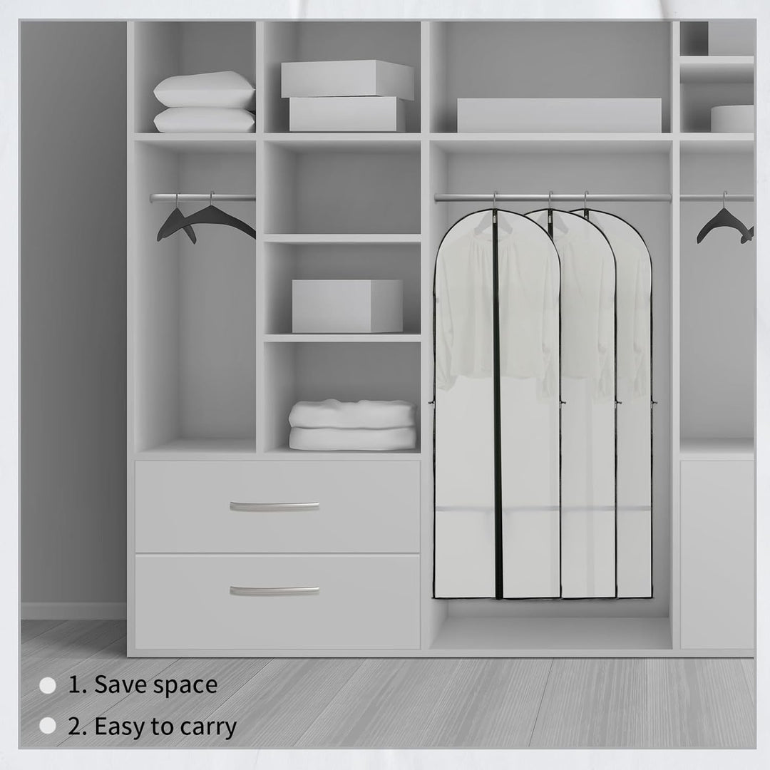 Protect long dresses, wedding gowns, & suits from dust & wrinkles with this 70-inch garment bag.