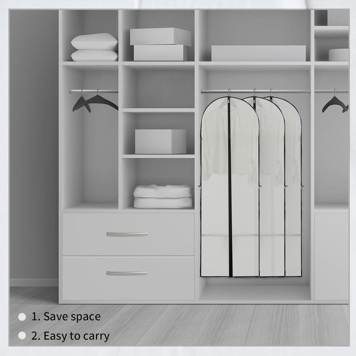 Protect long dresses, wedding gowns, & suits from dust & wrinkles with this 70-inch garment bag.
