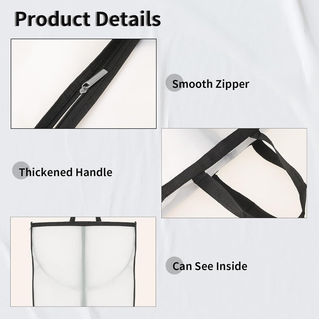 Closet organization solution: 70-inch garment cover with zipper, perfect for long dresses & formal wear.
