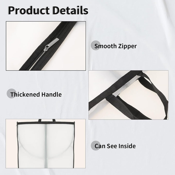 Closet organization solution: 70-inch garment cover with zipper, perfect for long dresses & formal wear.