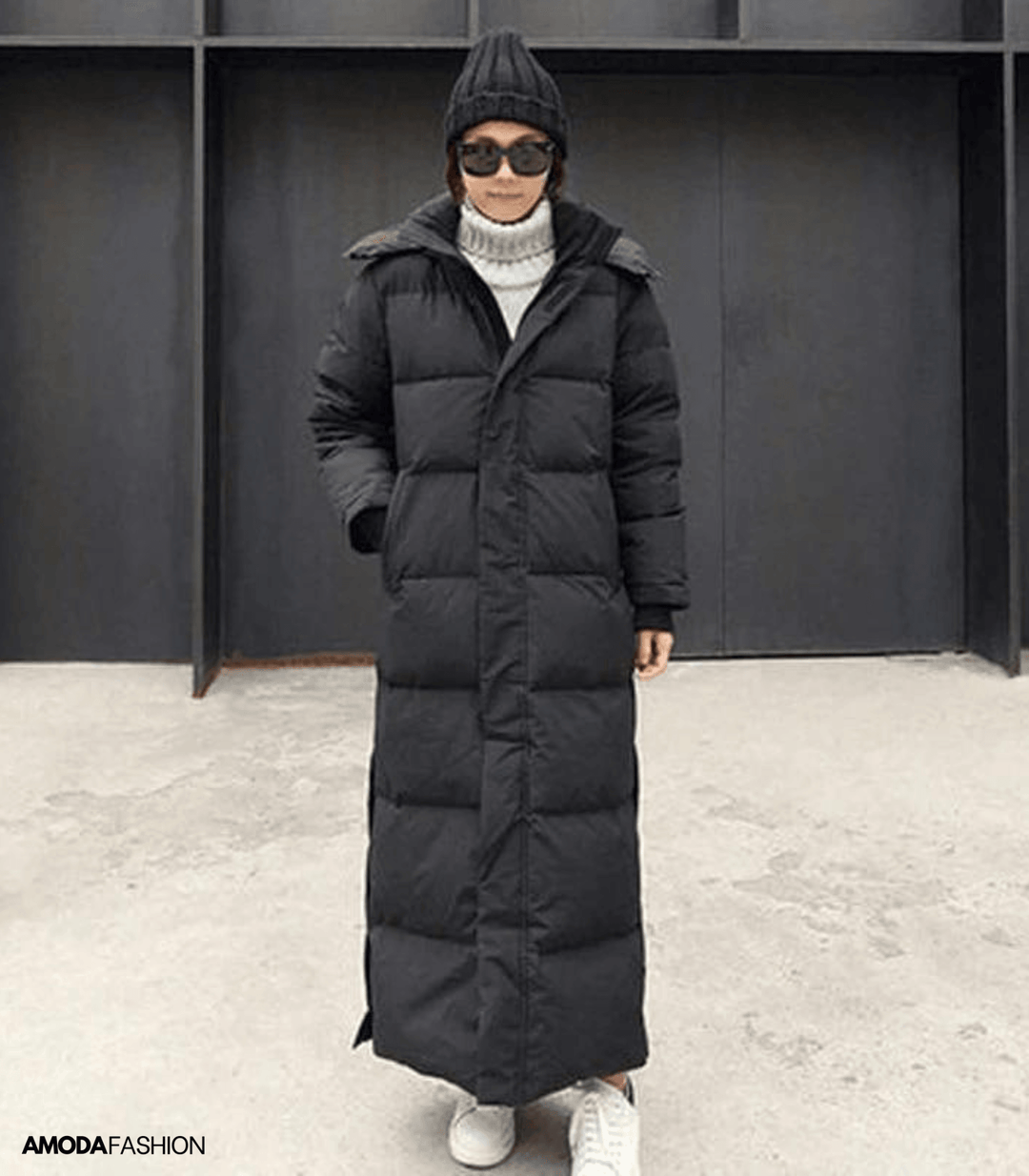 Luna Oversized Women's Winter Parka in black, offering ultimate warmth, weatherproof protection & stylish cold-weather fashion.