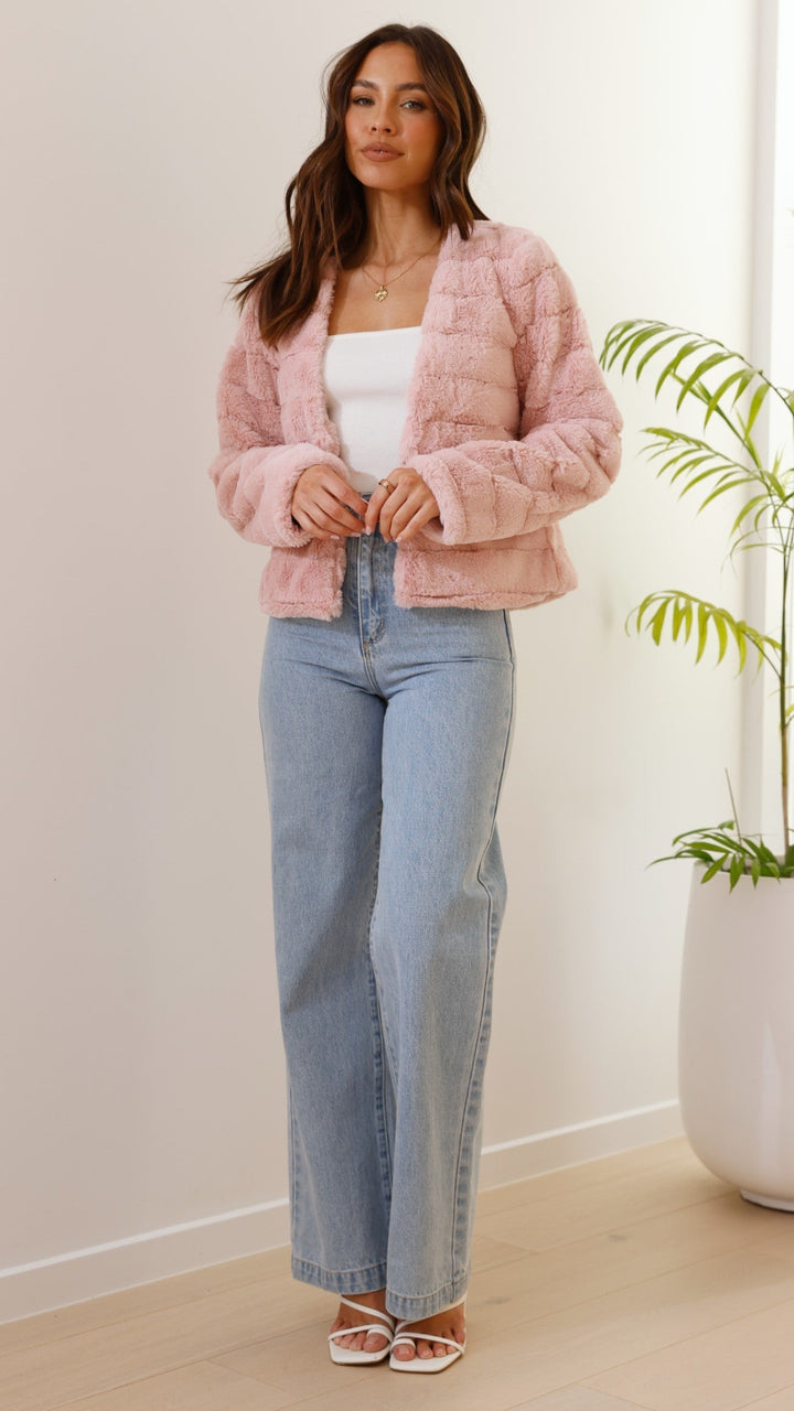 Soft-touch Veloura cropped jacket, women's cozy & luxe outerwear.