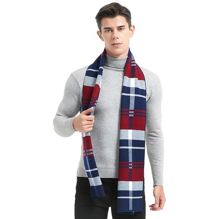Sophisticated men's cashmere winter scarf, a premium accessory for cold weather style.