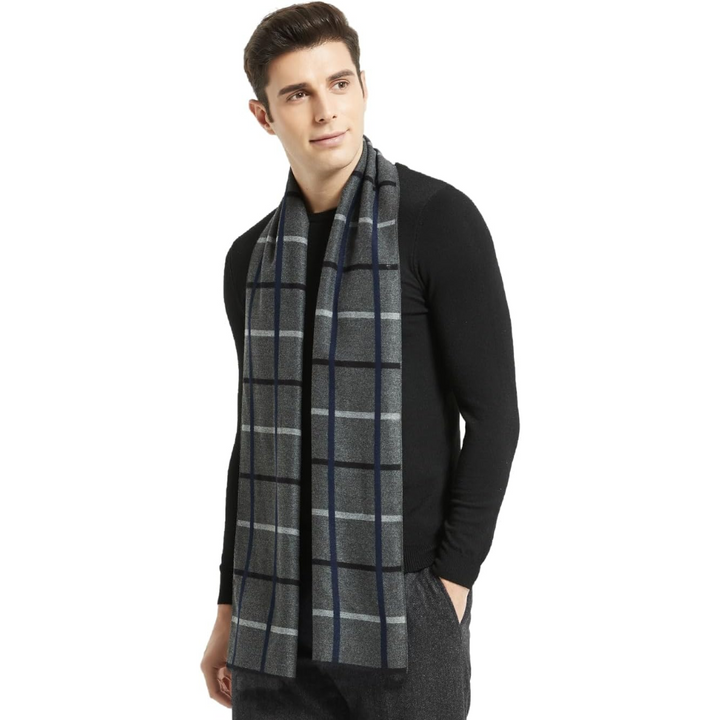 Velvety soft men's cashmere scarf, a perfect luxury winter accessory and gift.