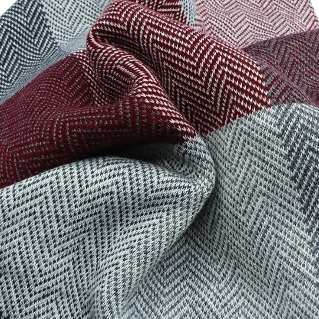 Handcrafted feel men's cashmere winter scarf, soft, warm, and an exquisite gift for him.