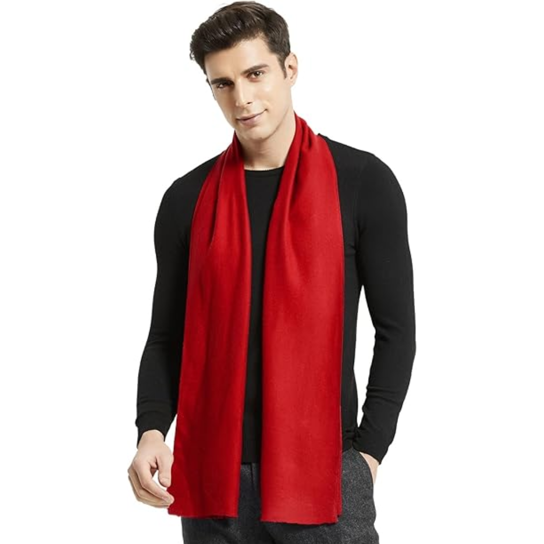 Premium men's cashmere winter scarf, offering ultimate warmth and sophisticated style.