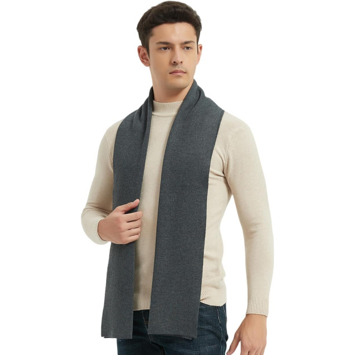 Elegant men's cashmere scarf, a cozy & warm winter accessory for him.