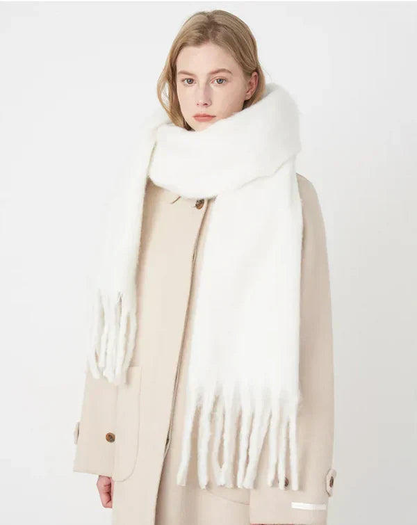 Luxurious soft cashmere scarf for women, perfect for winter warmth & elegant style.