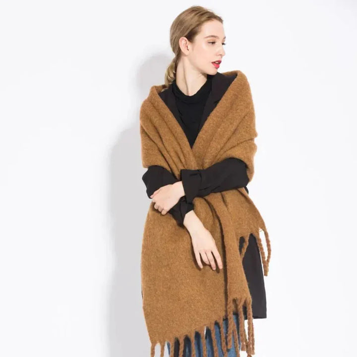 Plain solid color cashmere scarf for women, exceptionally soft & warm for winter.
