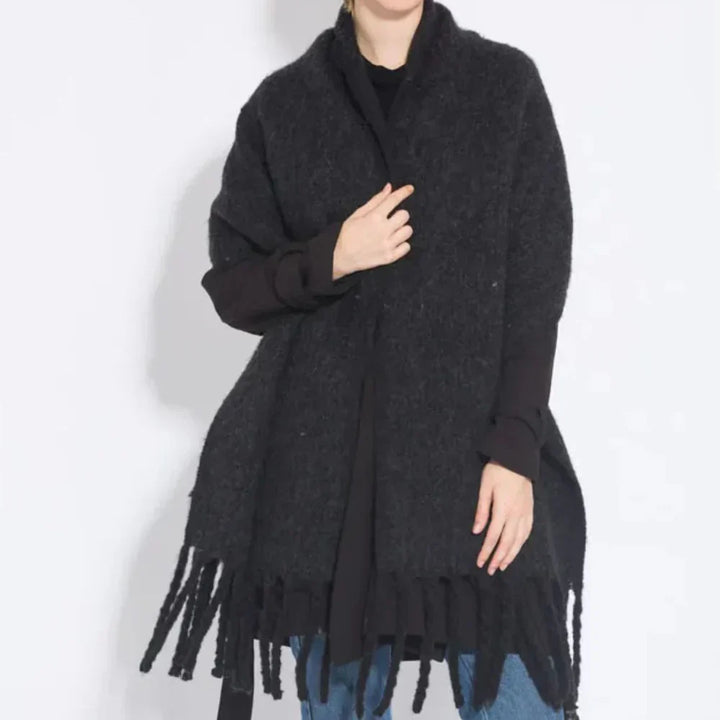 Cozy cashmere winter scarf, a luxurious and warm accessory for stylish women.