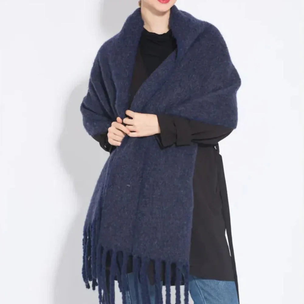 Soft women's fashion scarf made of luxurious cashmere for ultimate winter warmth.