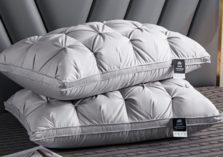 Plush goose down pillow, designed for ultimate comfort, hypoallergenic support, and restful, luxury sleep.