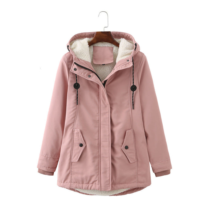 Luxurious Women's Aurora winter parka, stylish & warm coat for cold weather fashion.