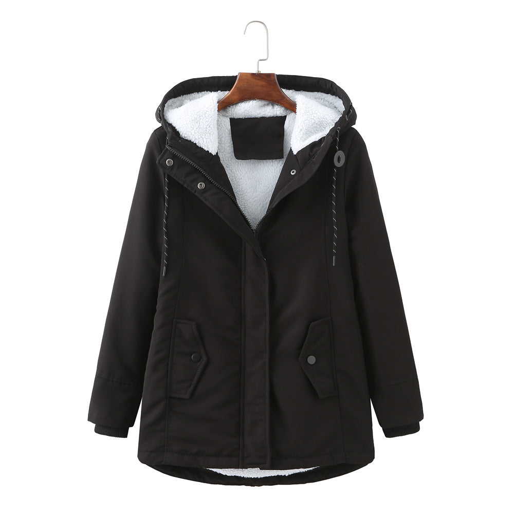 Stylish Women's Aurora winter jacket, a luxurious fashion parka for everyday cold weather outerwear.